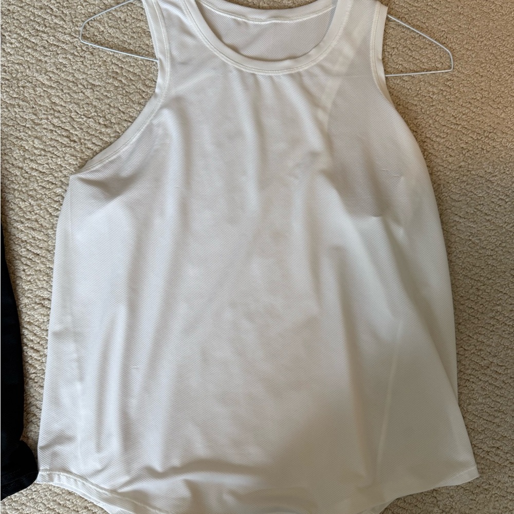 Lululemon Sculpt white tank top